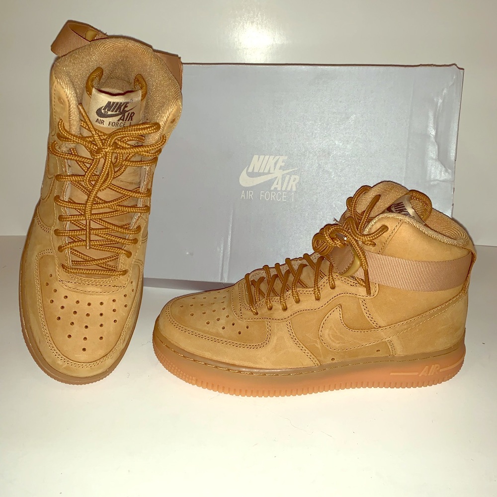 Nike Tan leather Air Force I